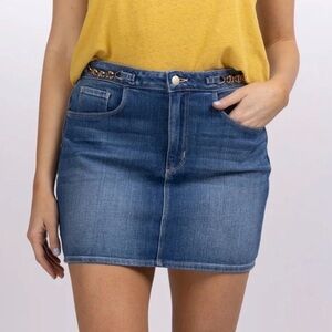 L’Agence Arlene Denim Mini Skirt Century Faded Medium Wash Size 31